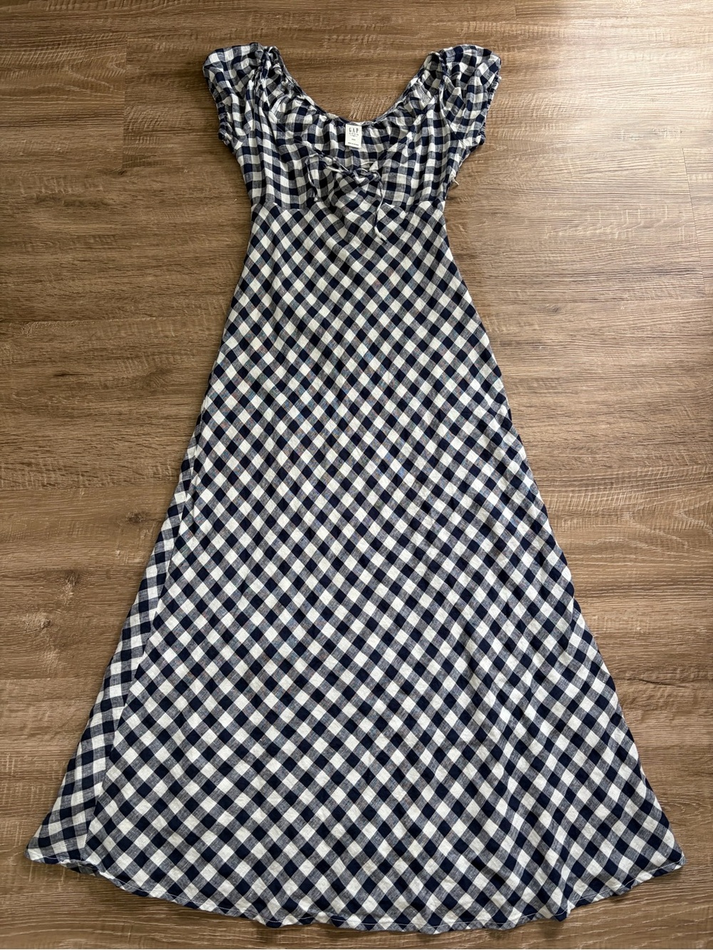 Gap X Doen linen gingham midi dress